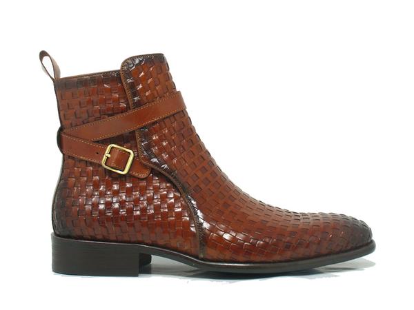 Carrucci Basket Weave Buckle Boots