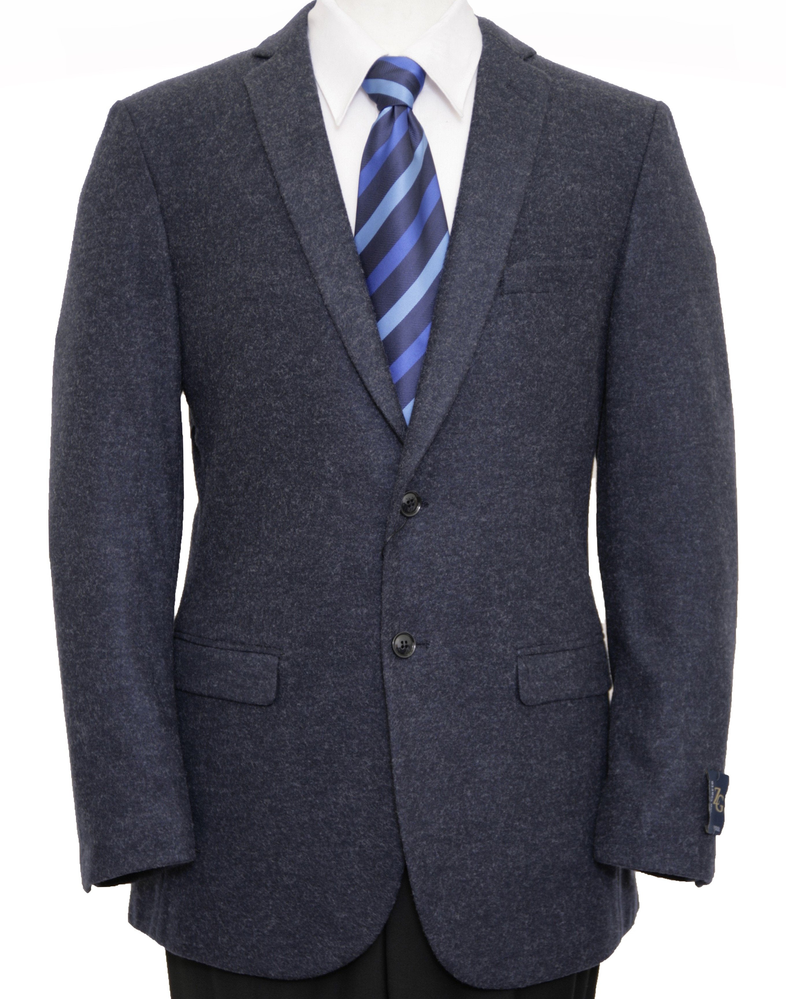 Mens Wool Two Button Solid Notch Lapel Sports Coat Blazer Jacket