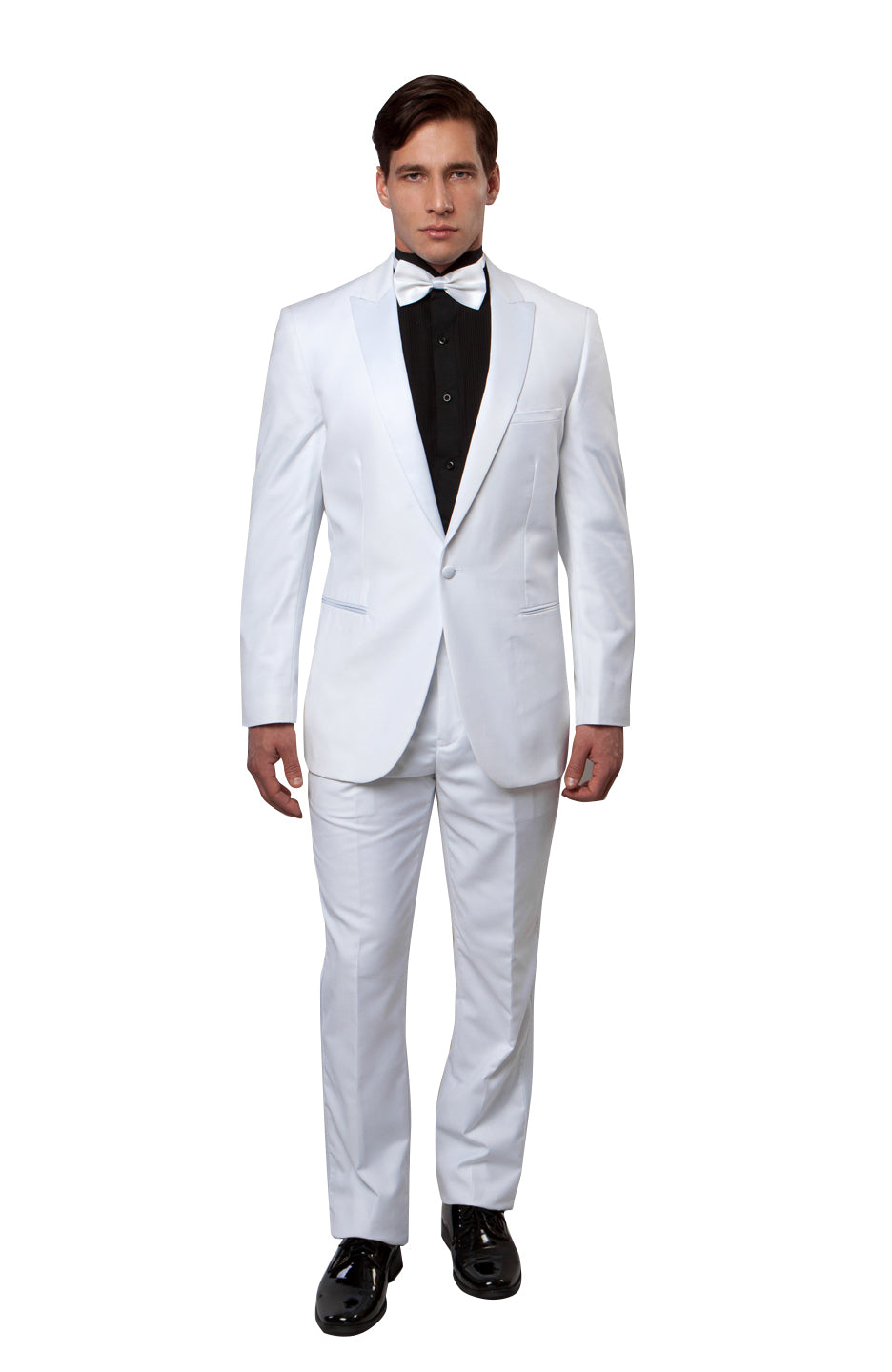 Peak Lapel Tuxedo Solid Slim Fit Prom Tuxedos For Men