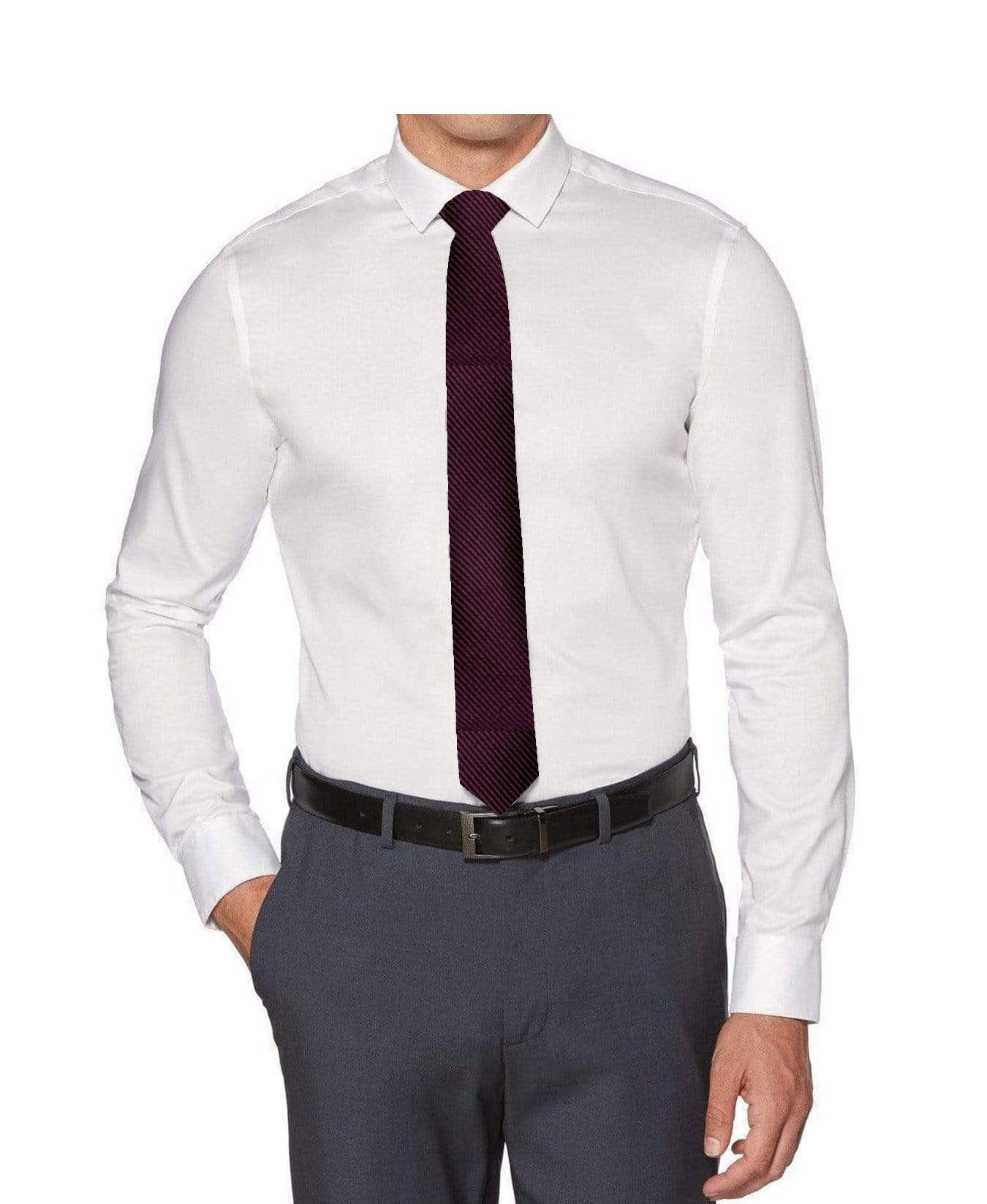 Perry Ellis Boys Dress Shirts w Burgundy Tie Solid Shirts w Colored Tie