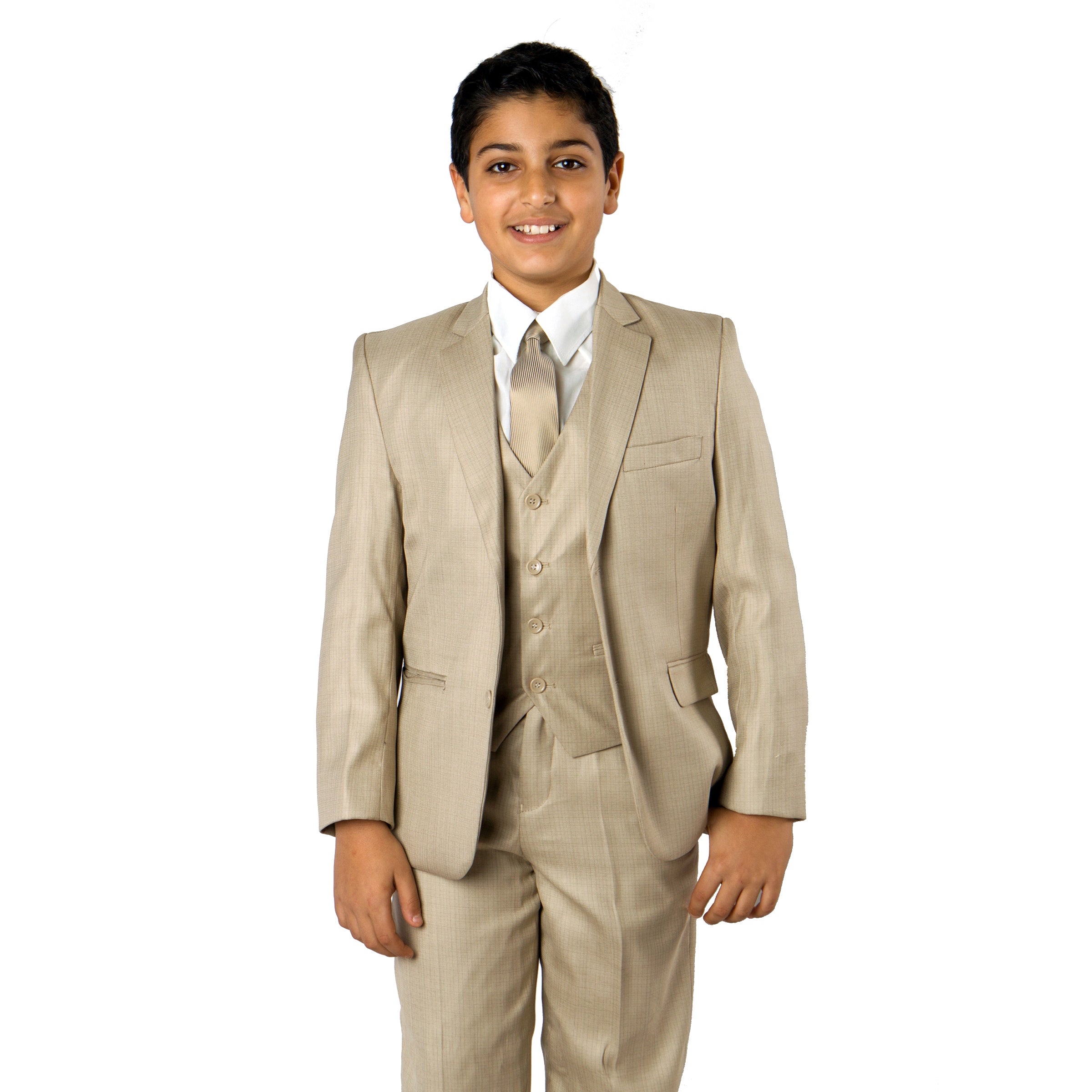 Tazio Beige Formal Classic Fit Suits For Boys
