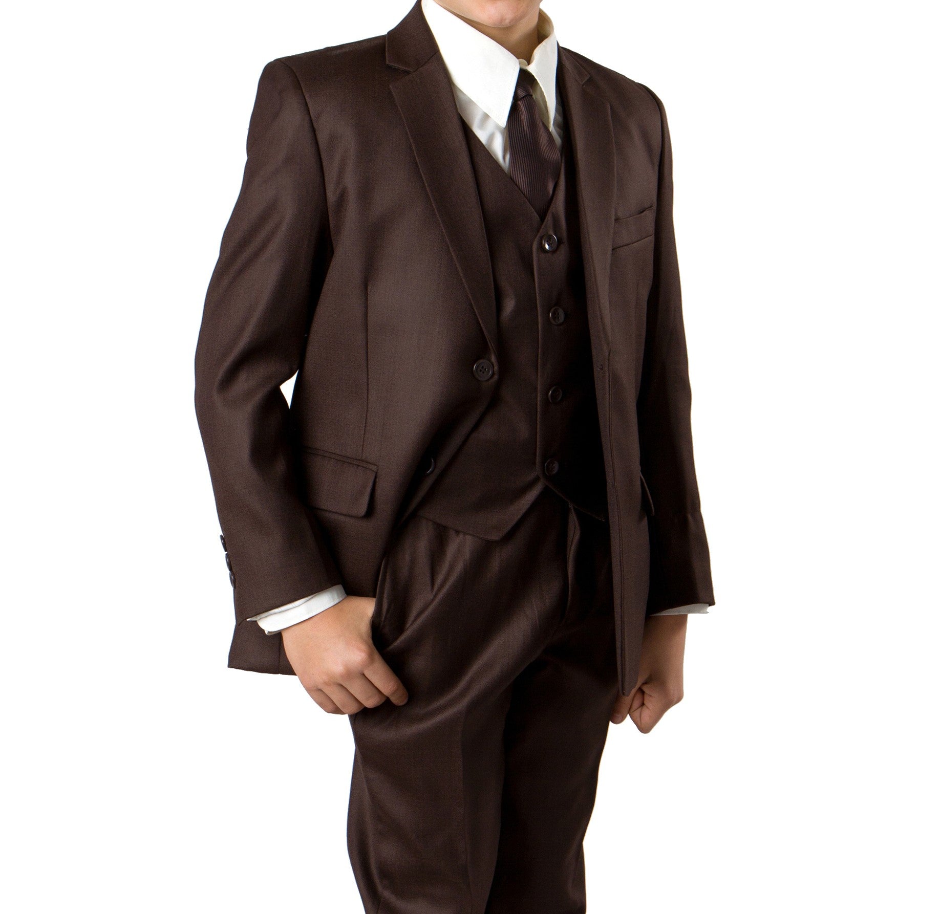 Tazio Brown Formal Classic Fit Suits For Boys
