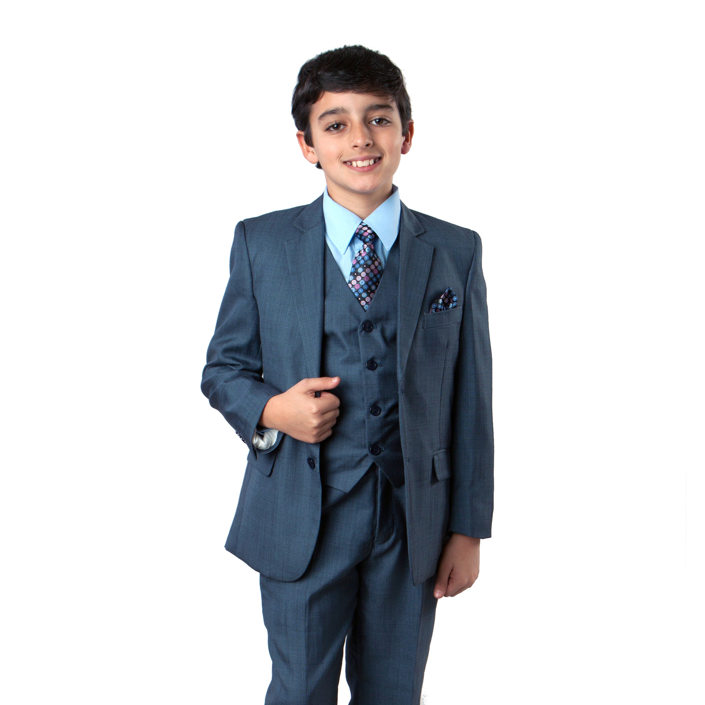 Tazio Blue Formal Suits For Boys