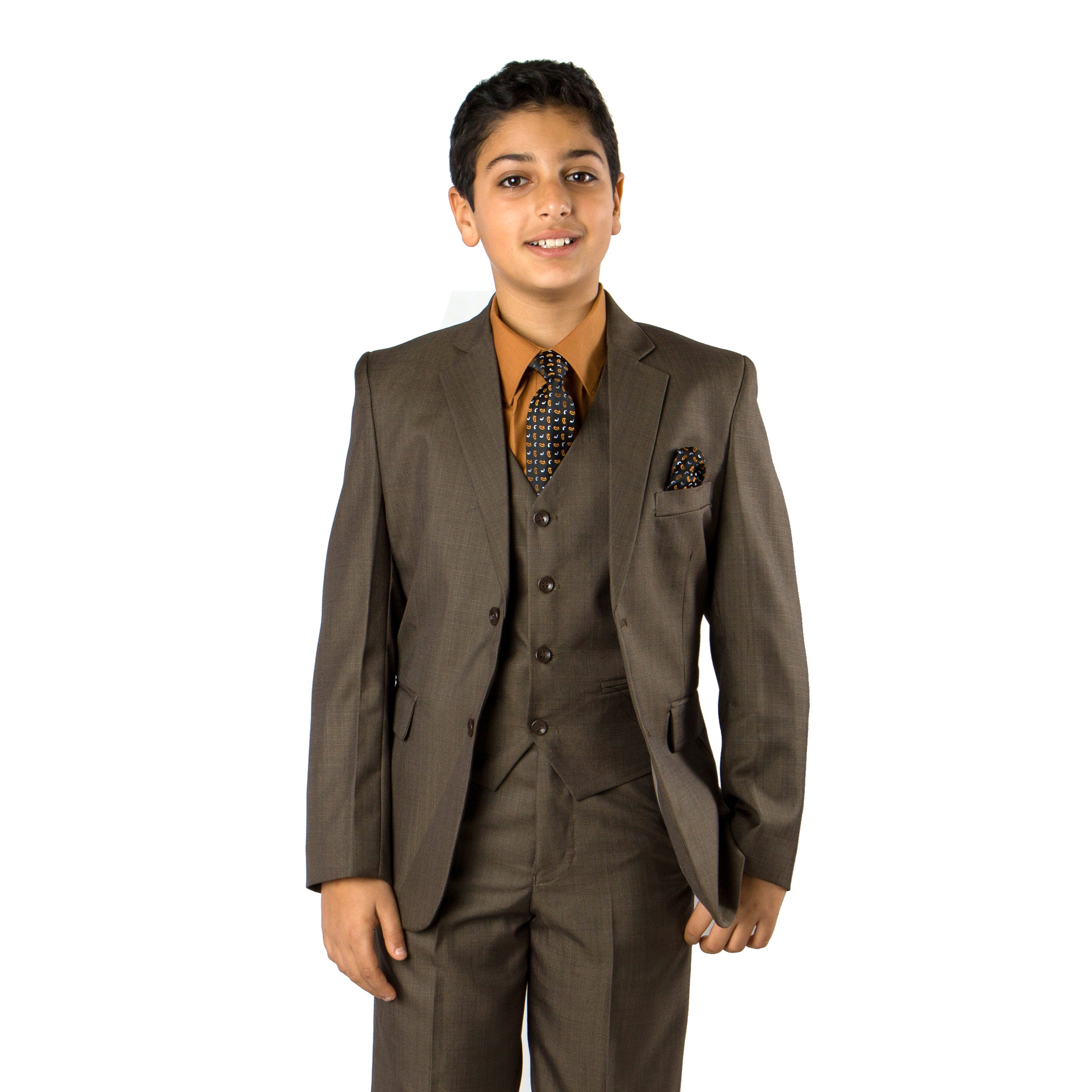 Tazio Olive Formal Suits For Boys