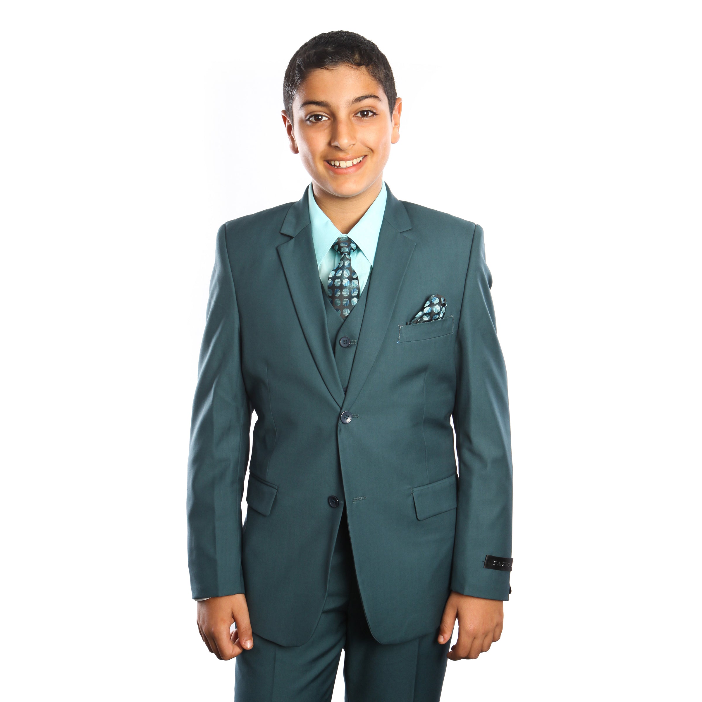 Tazio Nile Green Formal Suits For Boys