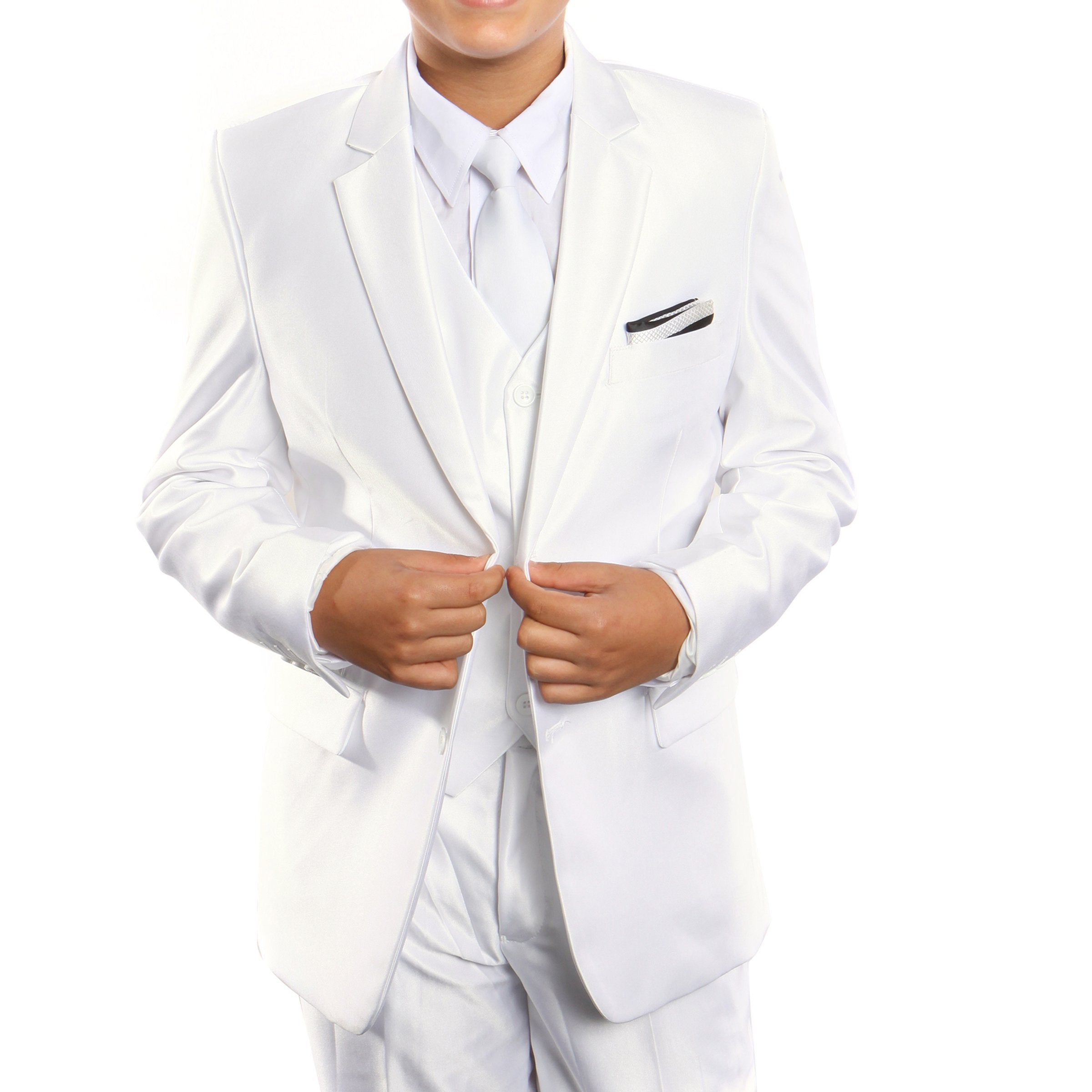 Sharkskin Boys Suit With Free Matching Shirt & Tie Suits For Boy's