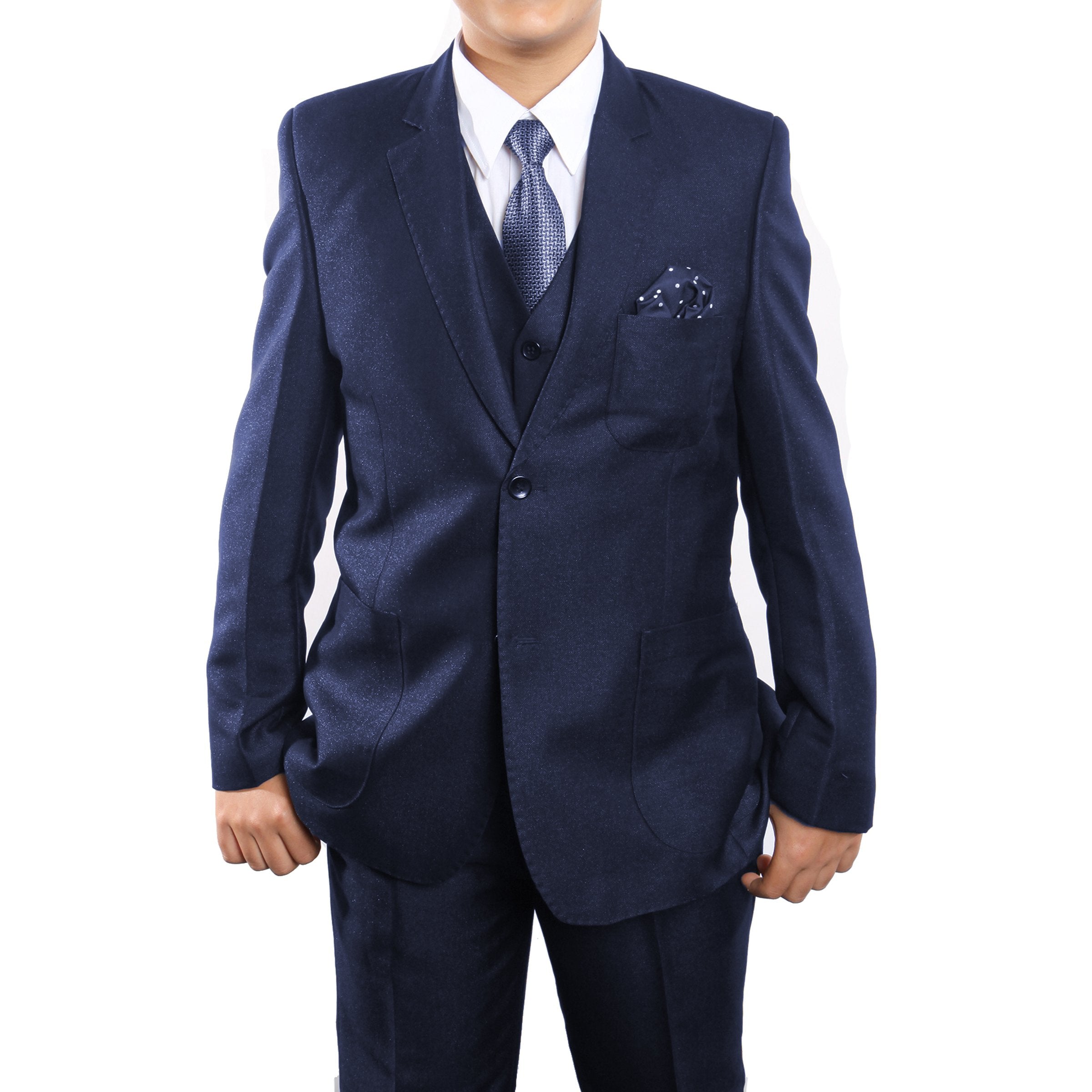 5 PC Boy's With Matching Shirt & Tie Suits For Boy's