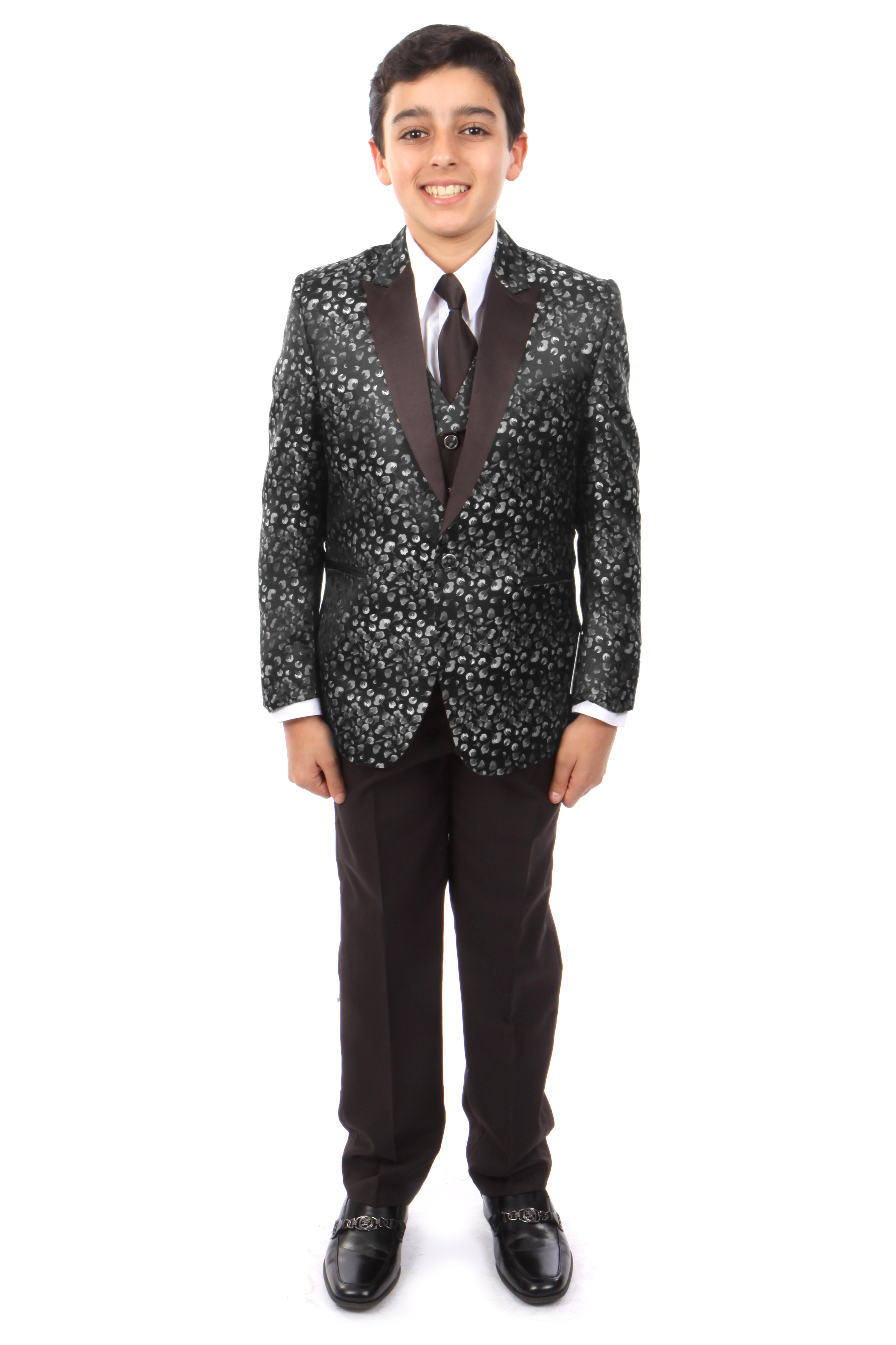 Tazio Black Formal Suits For Boys