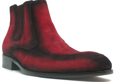 KB478-107S Leather Suede Chelsea Boots