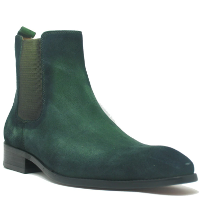 KB478-108S Leather Suede Chelsea High Boots