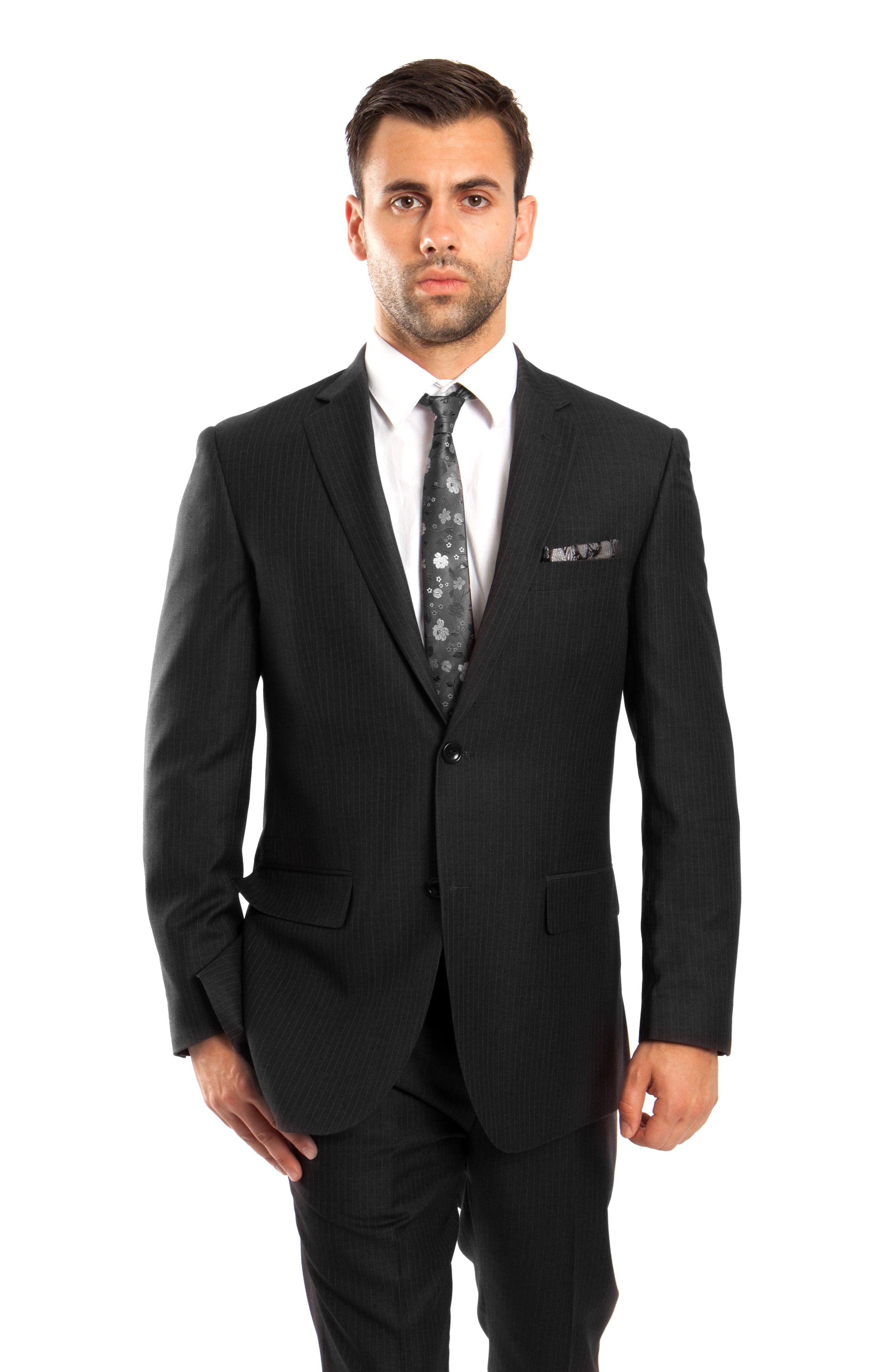 Black 2-PC Modern Fit Suits Suits For Men