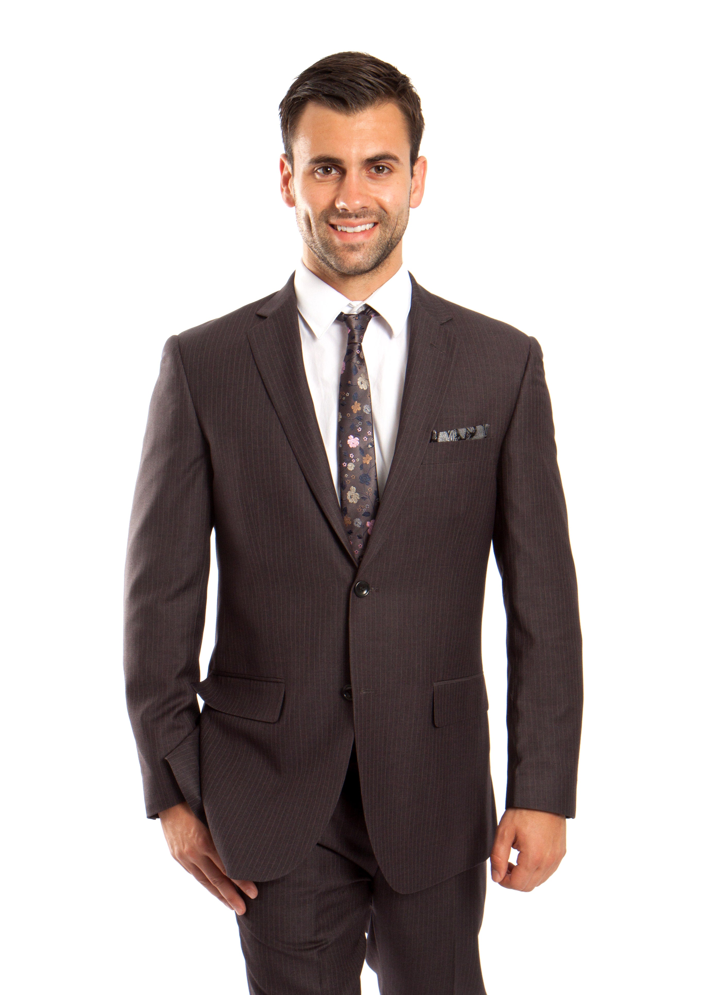 Gray 2-PC Modern Fit Suits Suits For Men