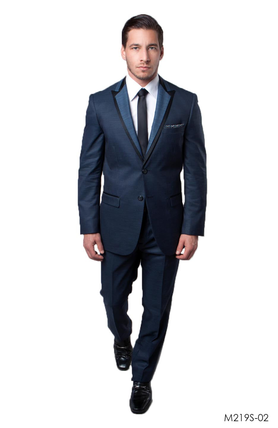 Blue / Black Suit For Men Formal Suits For All Ocassions M219S-02
