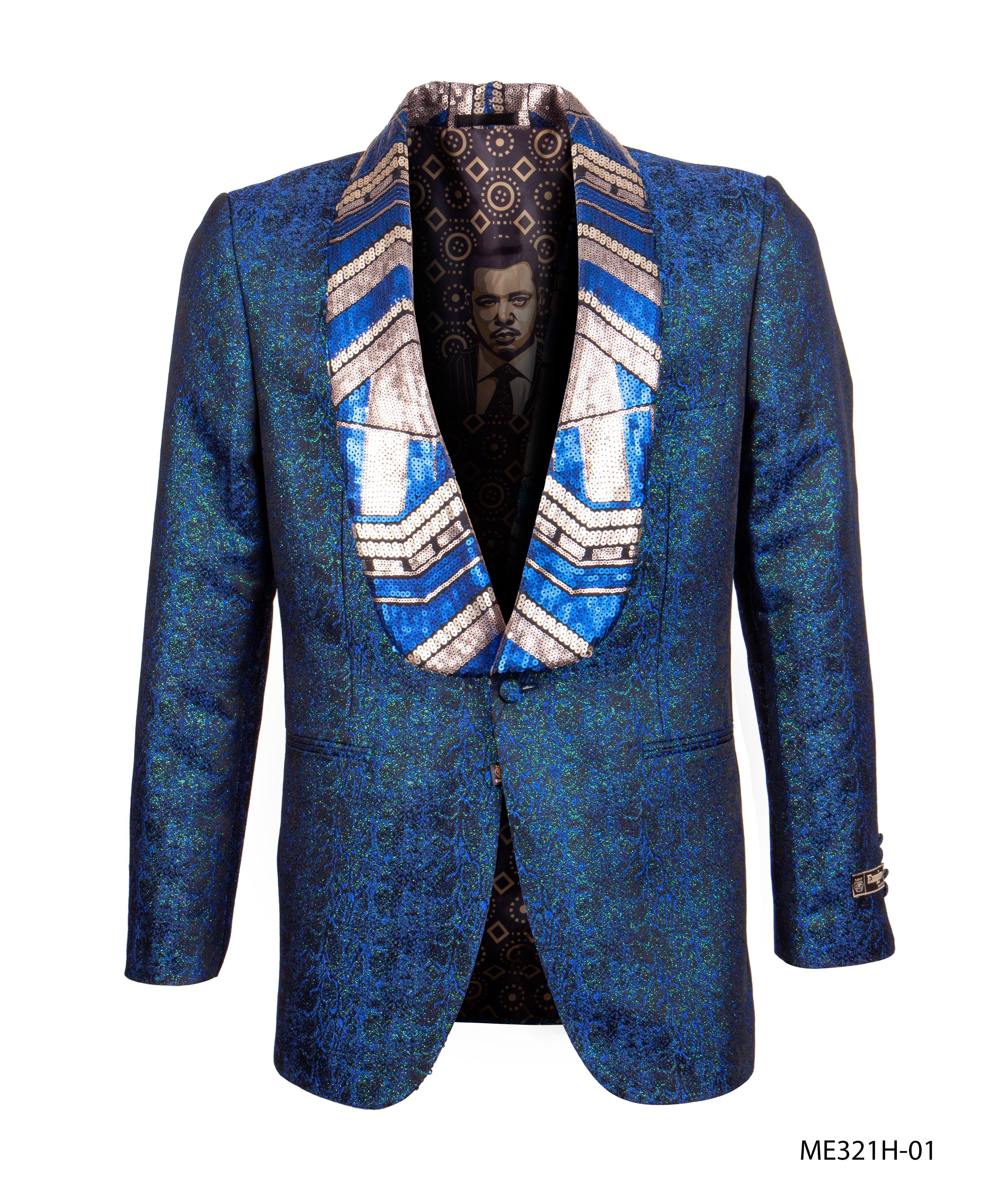 Turquoise Empire Show Blazers Formal Dinner Suit Jackets For Men ME316H-01