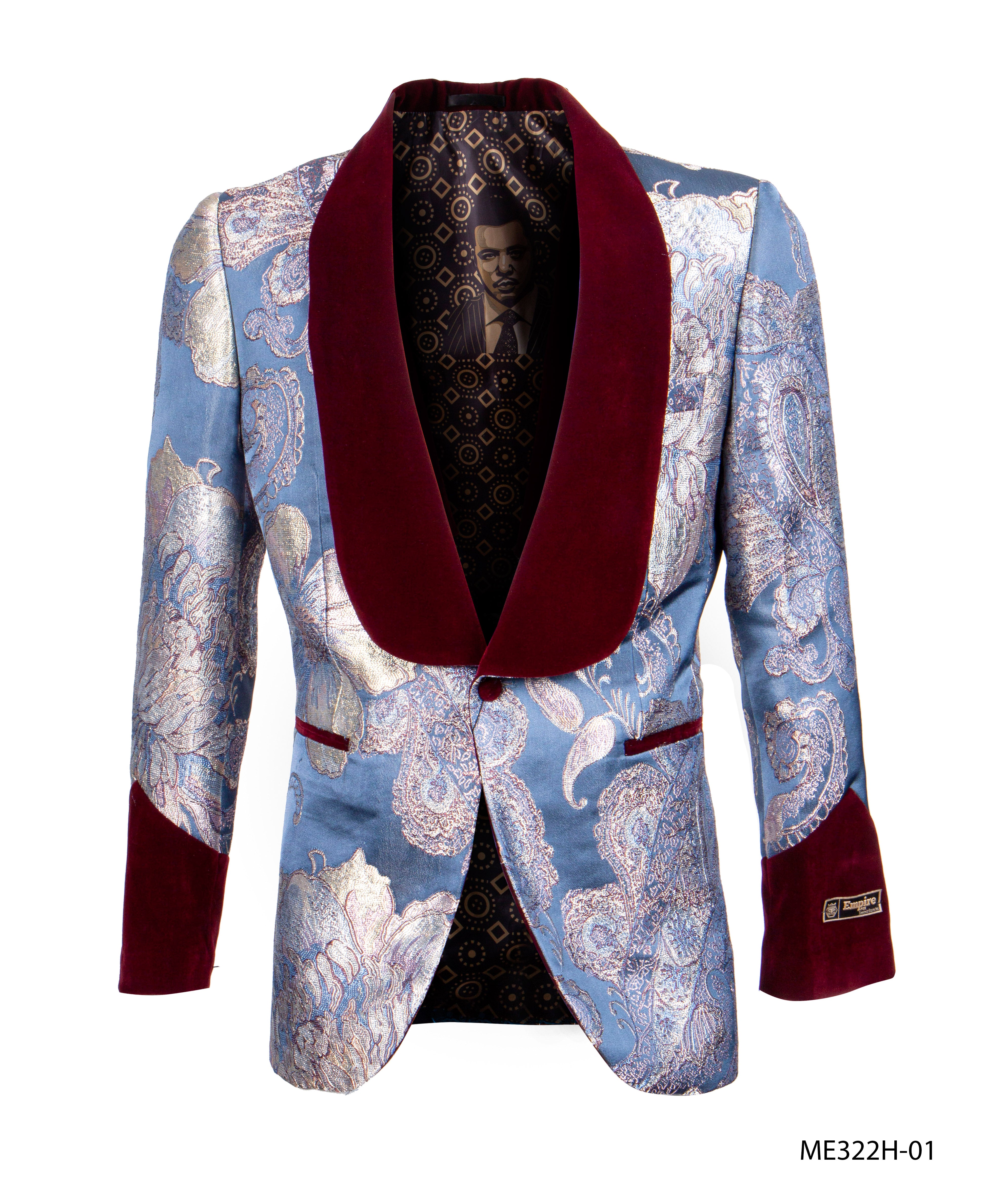 Burgundy Empire Show Blazers Formal Dinner Suit Jackets For Men ME322H-01