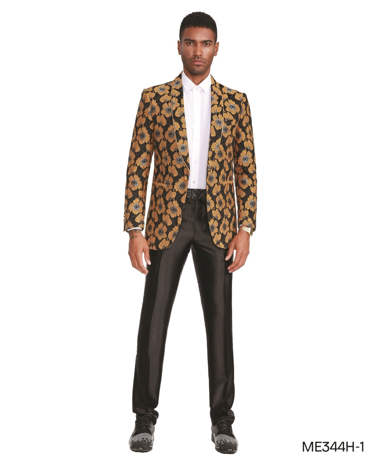 Black Gold Empire Show Blazers Formal Dinner Suit Jackets For Men ME344H-01