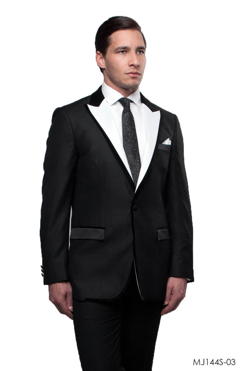 Black / White Jackets For Men Jacket Suits For All Ocassions MJ144S-03