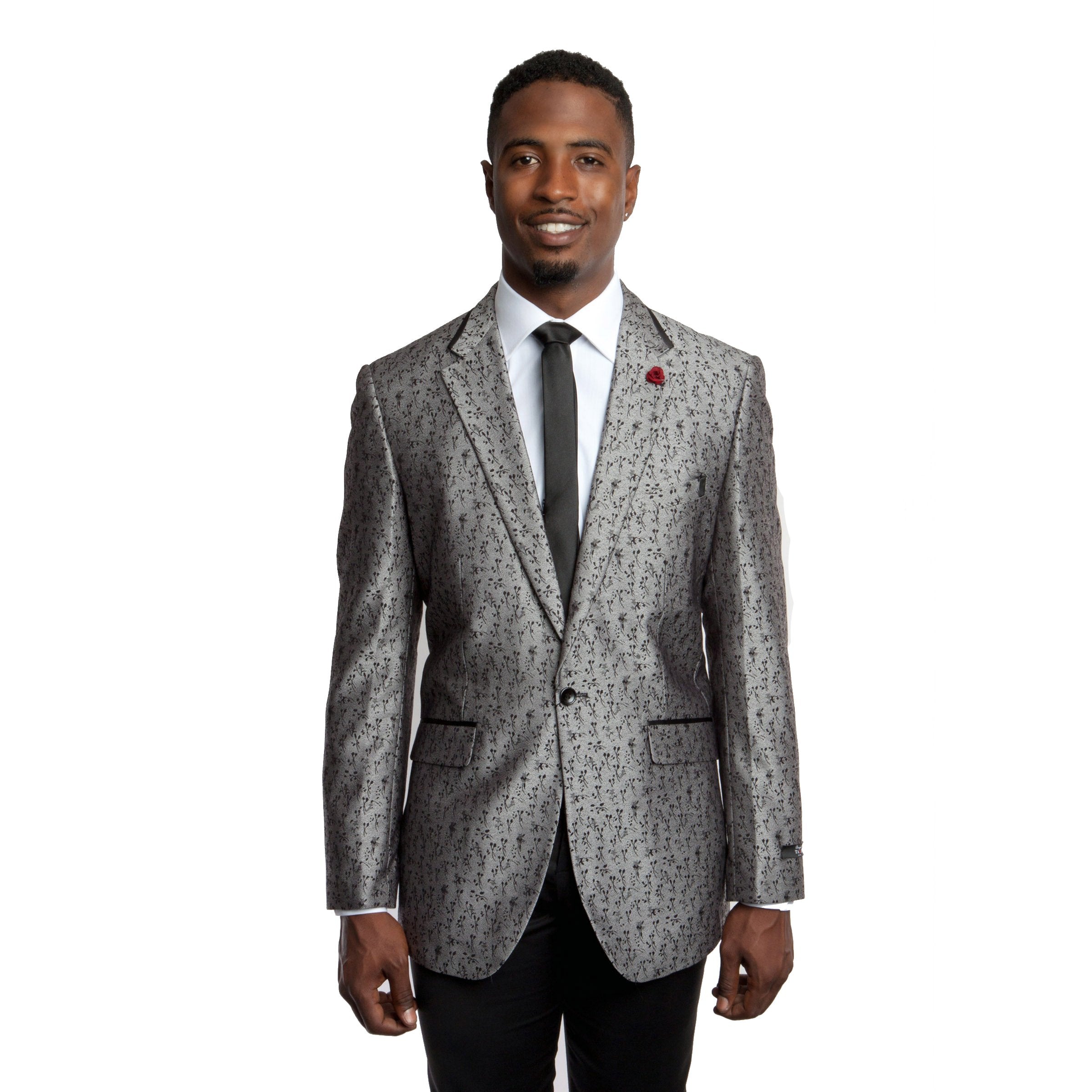 Modern Fit Pattern Design Notch Lapel Sports coat For Men