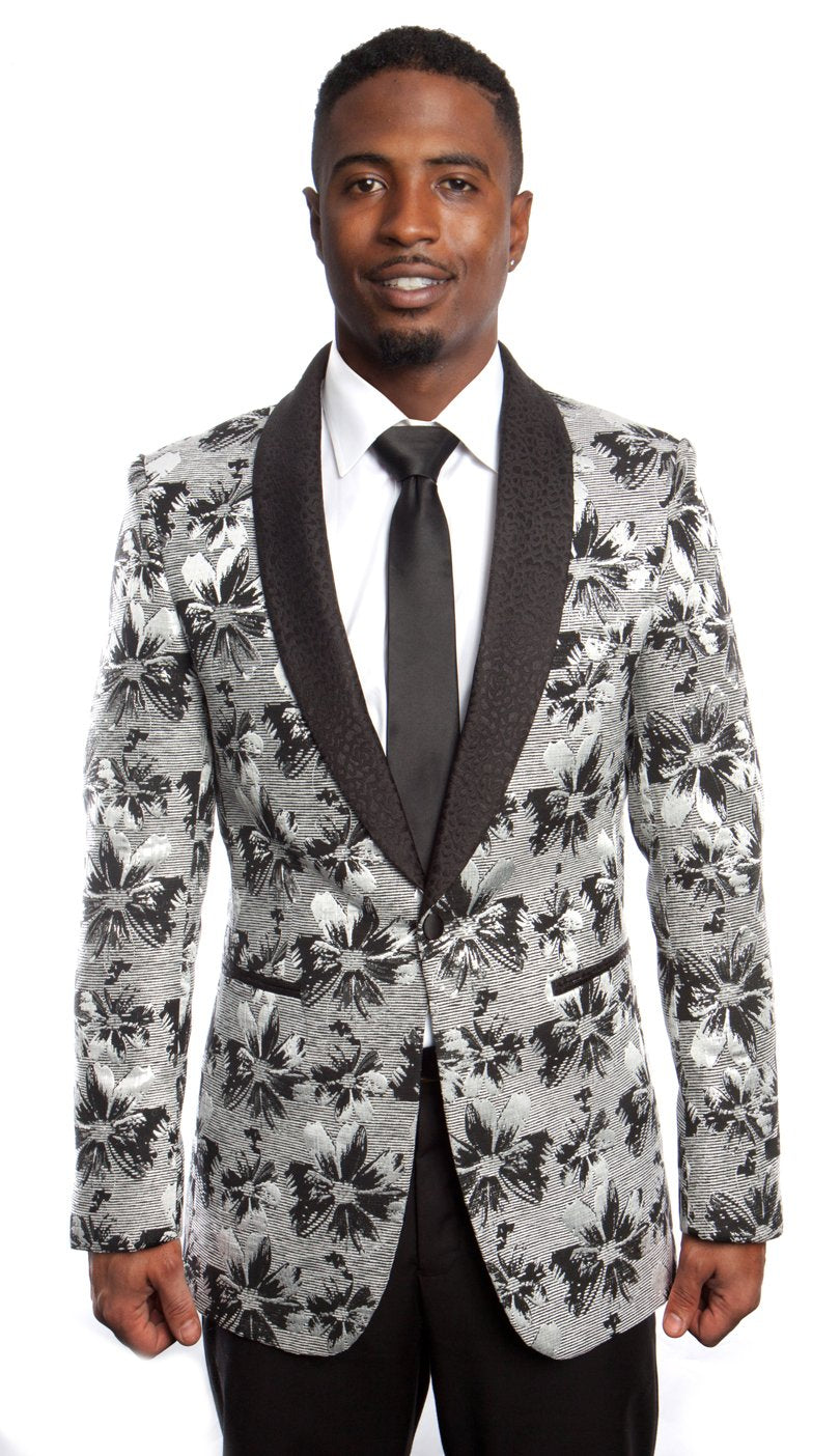 Modern Fit Shawl Collar Textured lapel Sports coat Blazer Jacket For Men