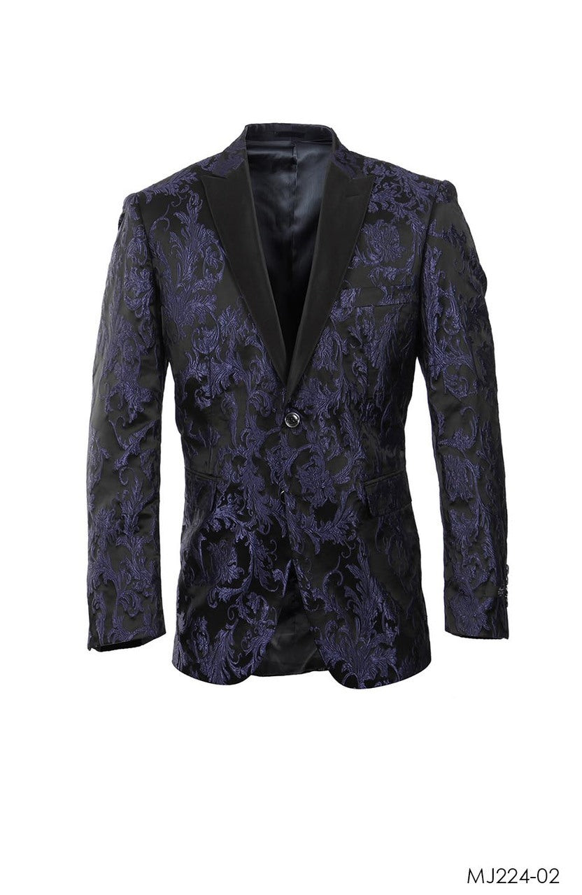 Black / Purple Floral Tazio Sports Coat Dinner Jackets