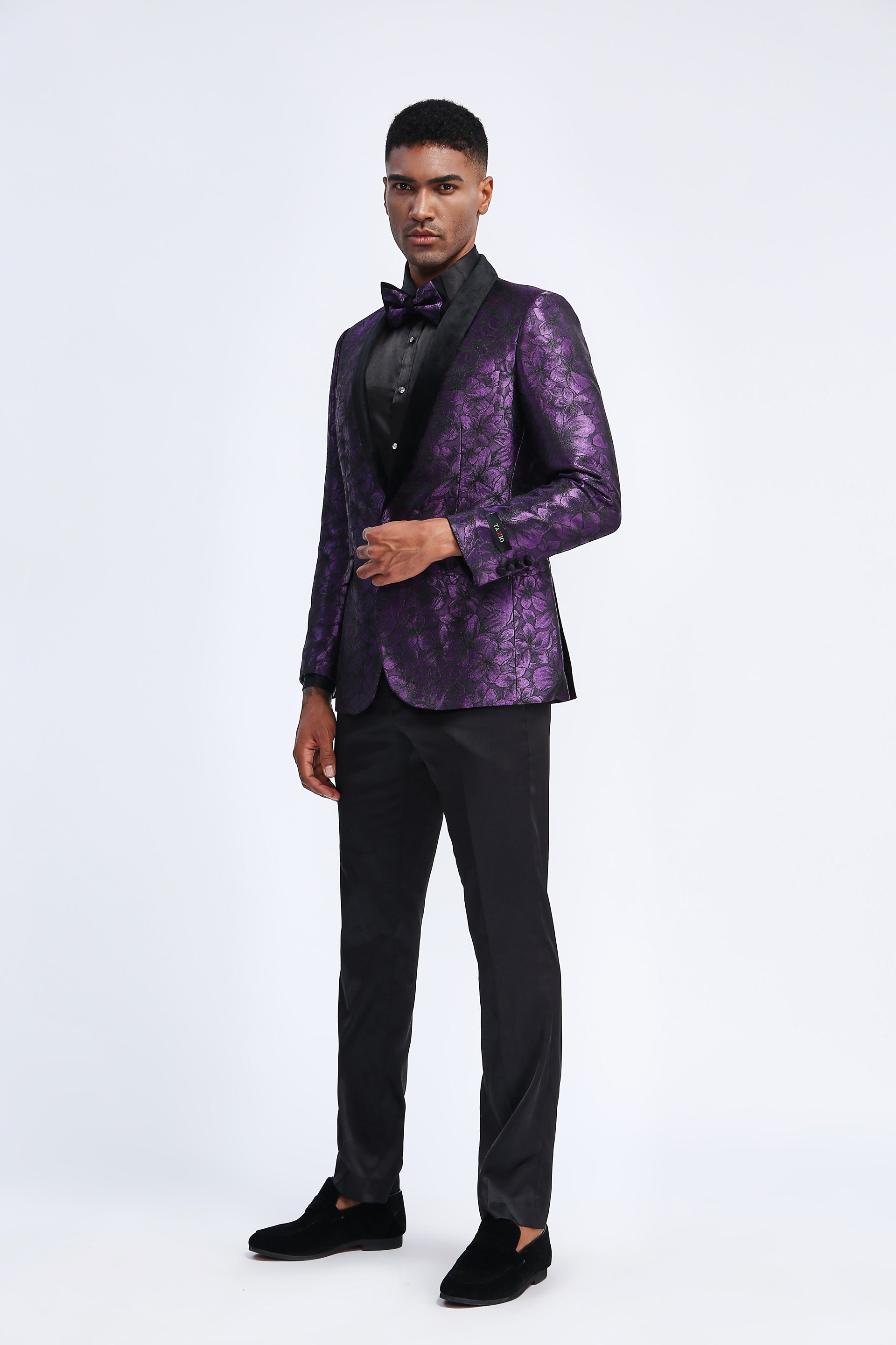 Purple/Black Tazio Sports Coat Dinner Jackets
