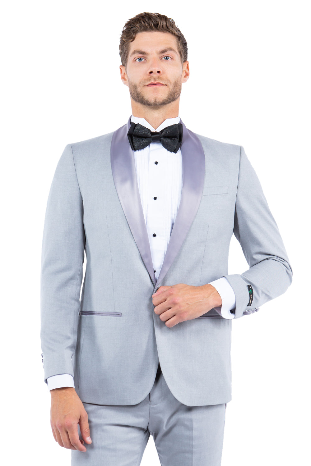 Gray Zegarie Shawl Collar Tuxedo Jacket For Men MJT366-04