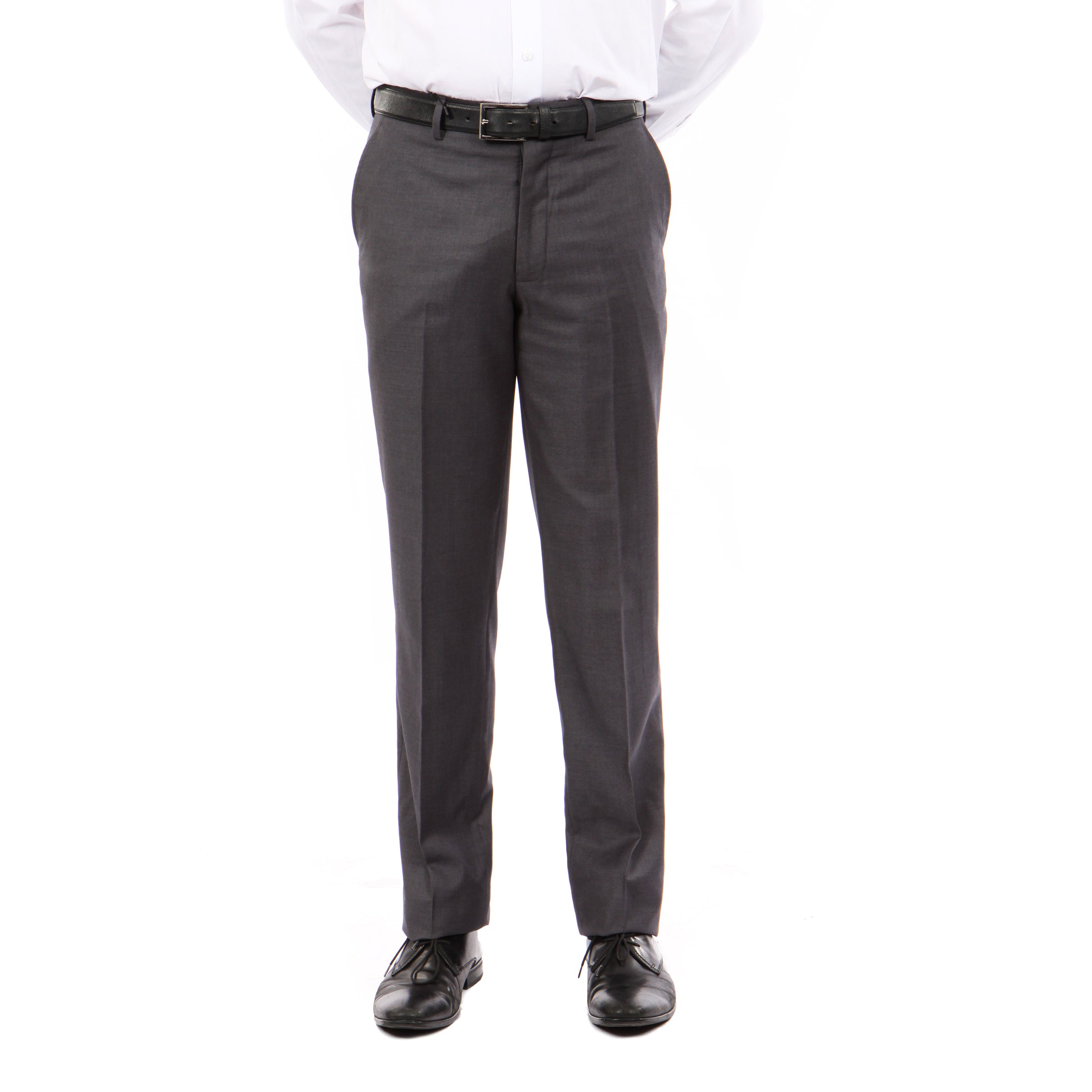 Tazio DK Grey Slim Fit Stretch Dress Pants For Men