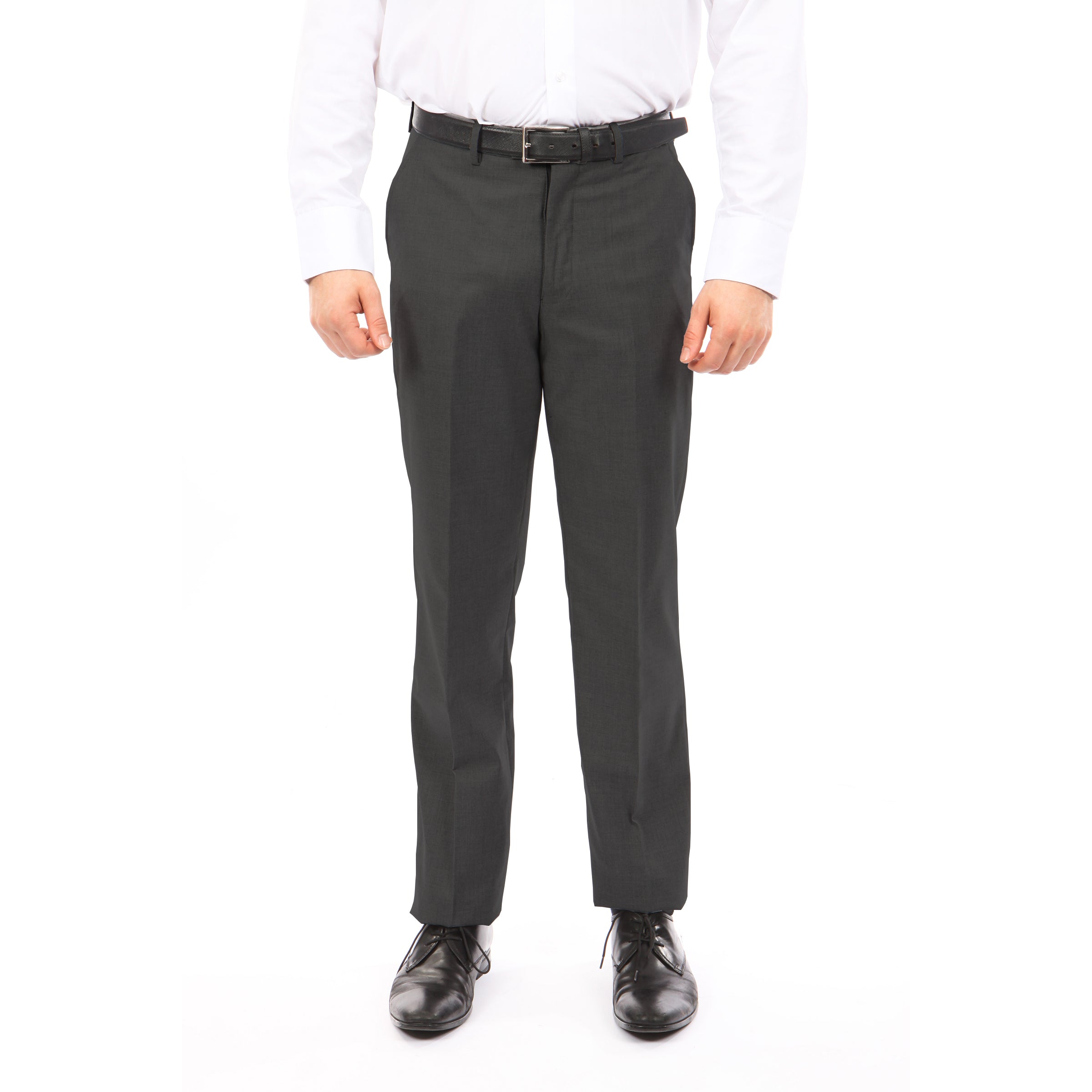 Tazio Grey Slim Fit Stretch Dress Pants For Men