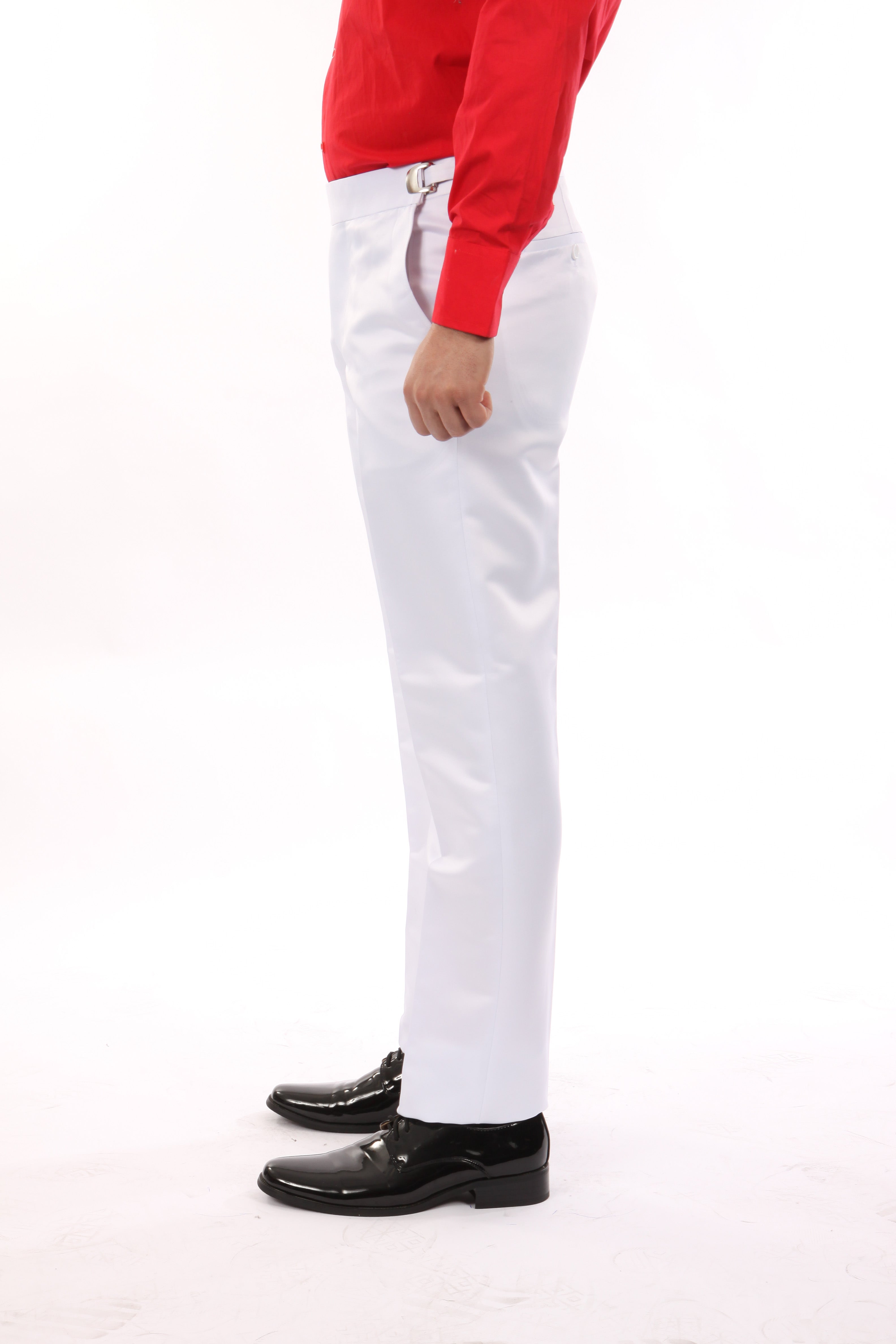 Bryan Michaels White Tuxedo Dress Pants For Men