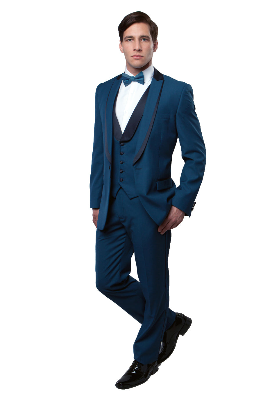Shawl Collar Trim/ Peak Lapel Tuxedo Solid Slim Fit Prom Tuxedos For Men