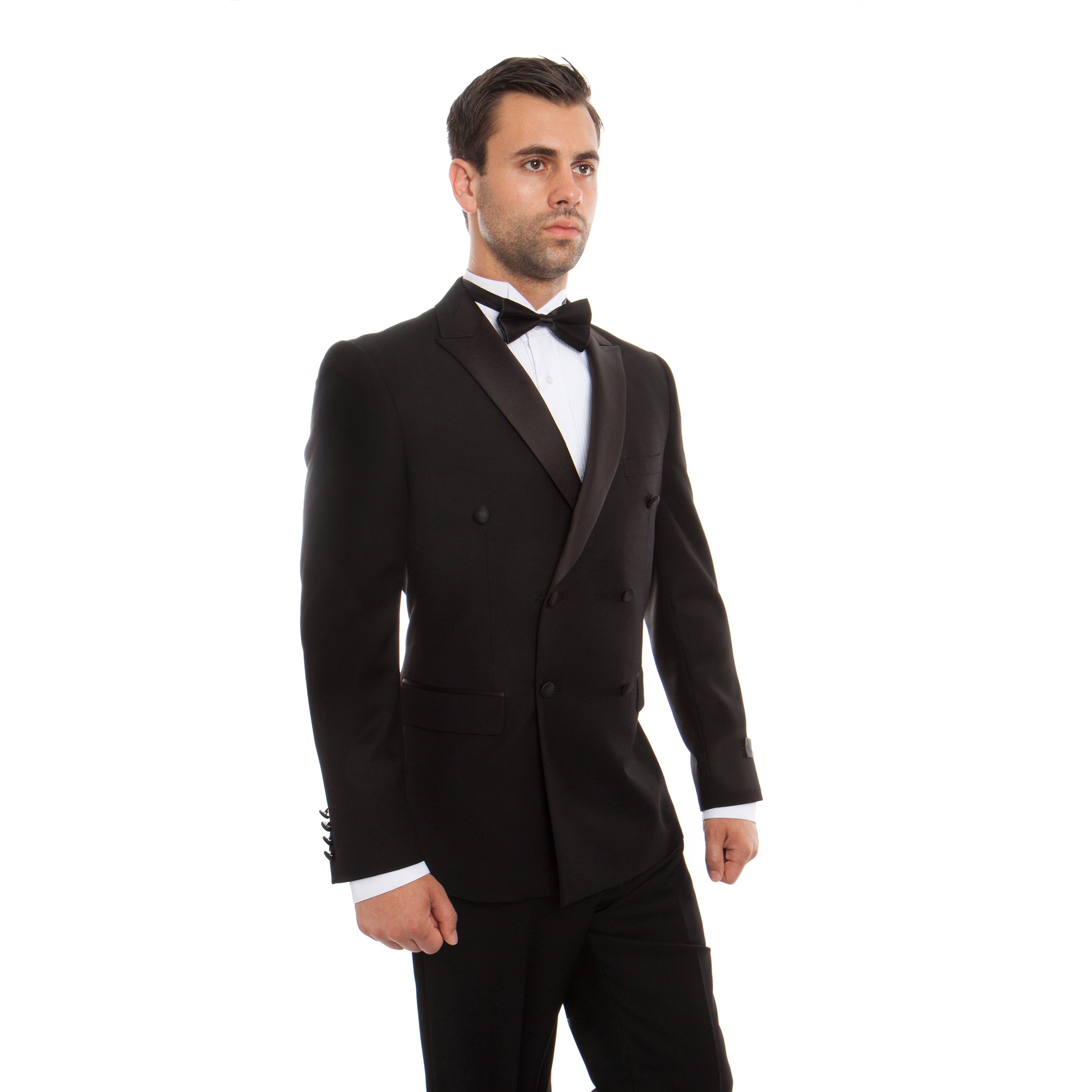 Tuxedo Solid Satin Peak Lapel Slim Fit Prom Tuxedos For Men