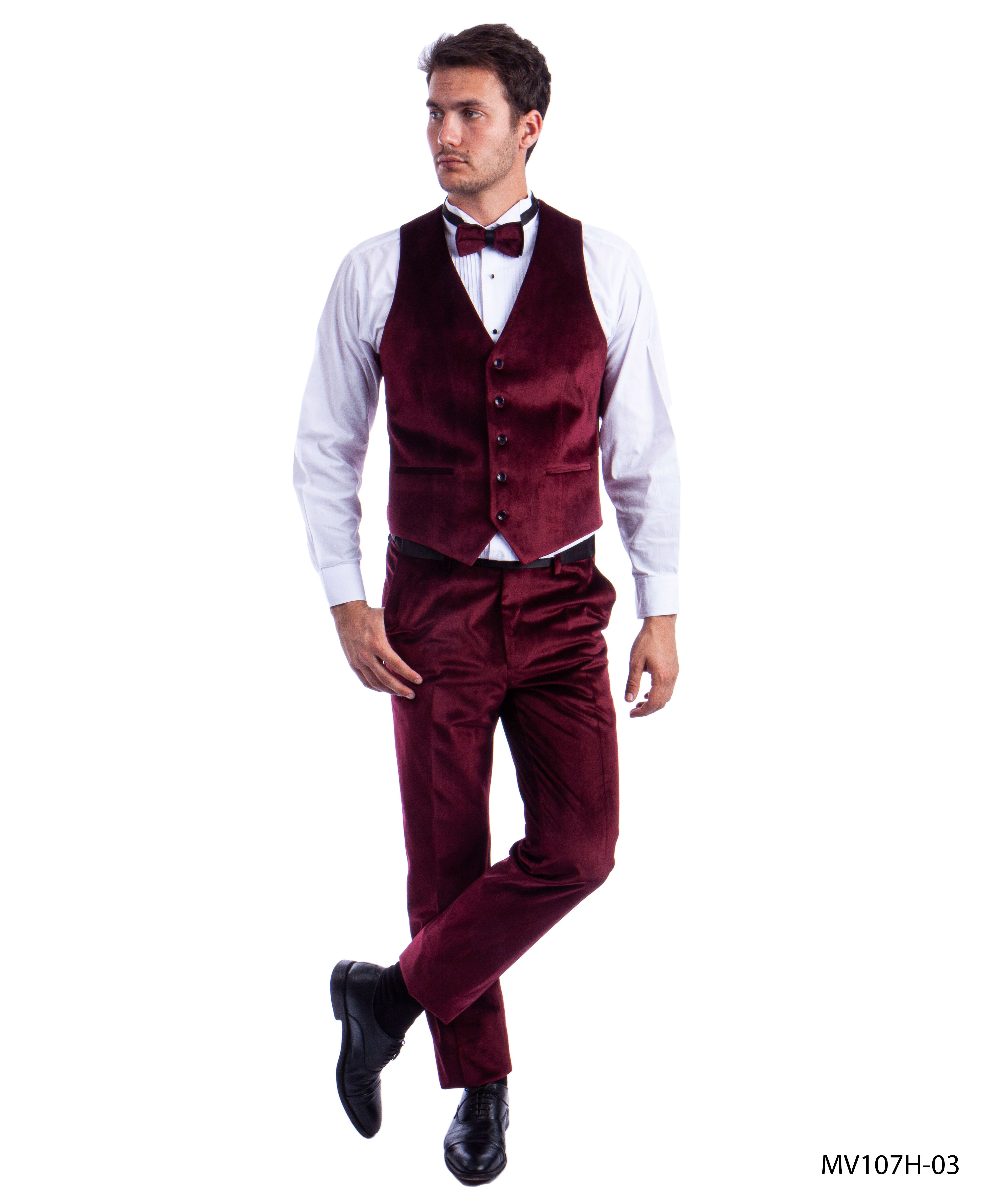 Burgundy Vest For Men Formal Suit-Vest For All Ocassions