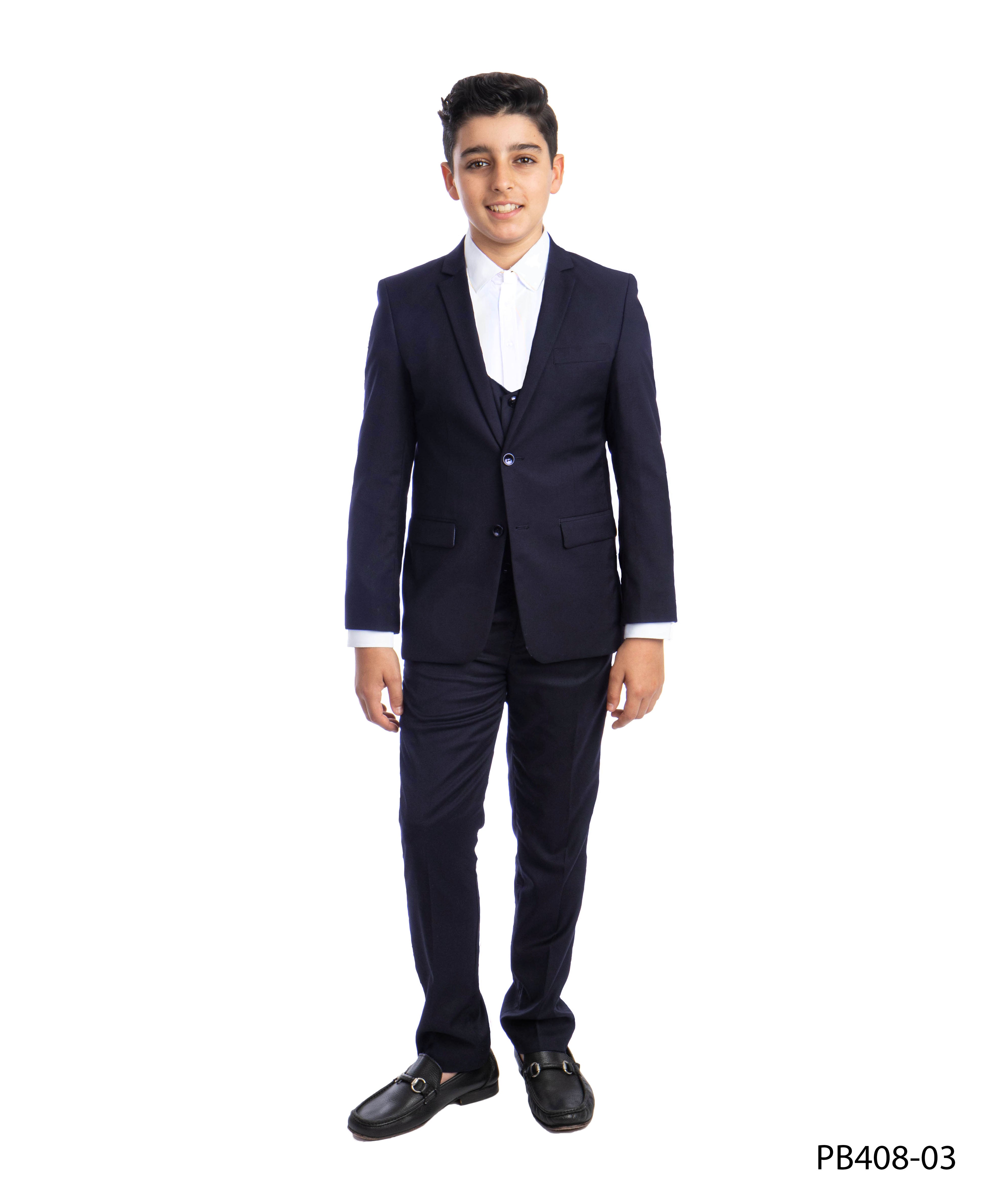 Navy 3 Piece Perry Ellis Suits For Boys PB408-03