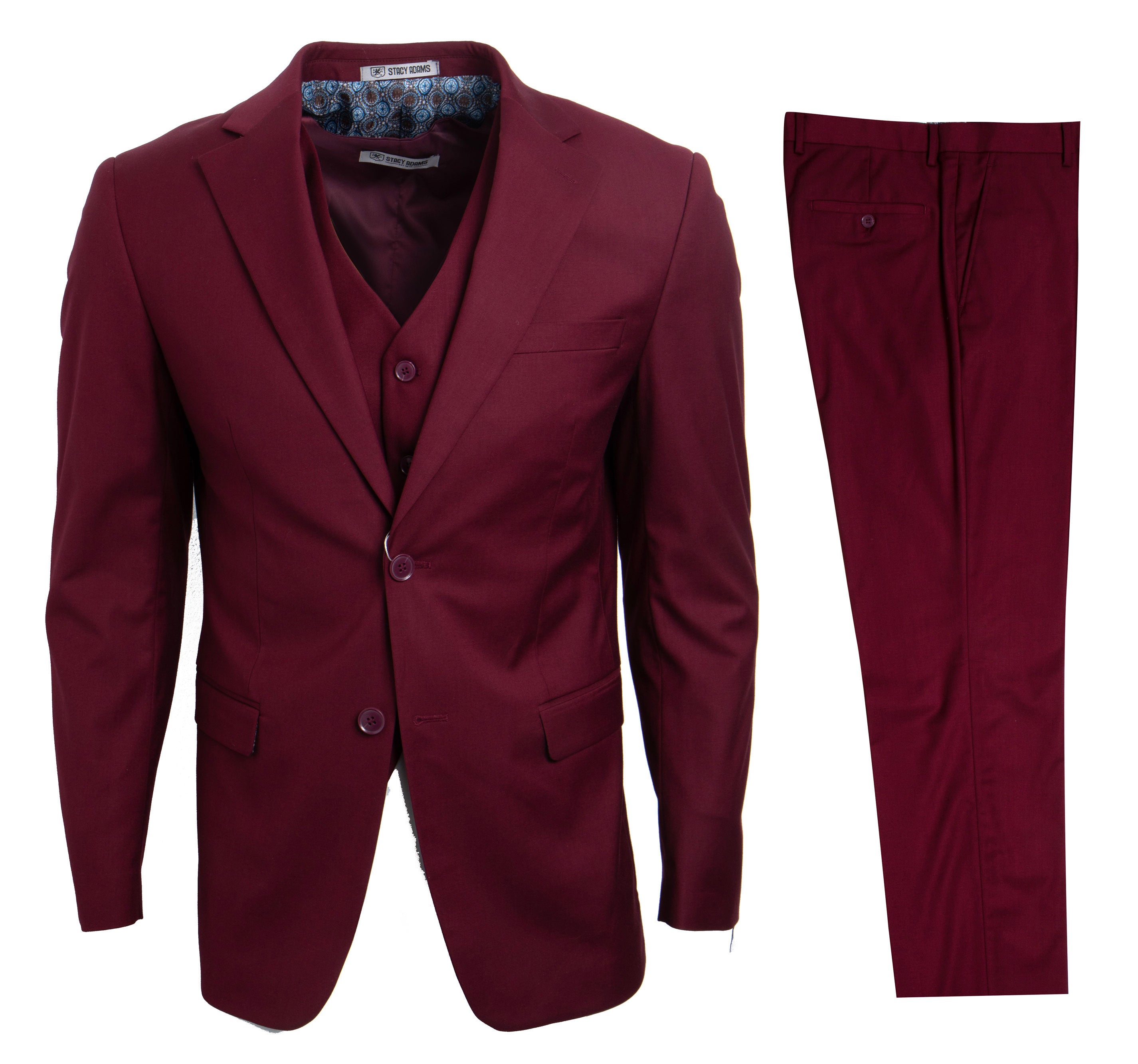 Burgundy Stacy Adams Men's Suit